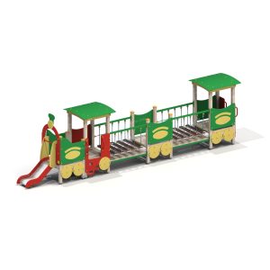 004421 - Детский игровой комплекс «Паровозик с двумя вагончиками»