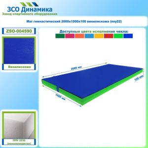 Мат гимнастический 2000х1000х100 винилискожа (ппу22)